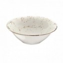 Balta raštuota porcelianinė salotinė Bonna GRAIN, 20 cm