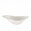 Balta raštuota porcelianinė salotinė Bonna GRAIN 750 ml, 27x19 cm