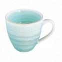 Žalias porcelianinis puodelis auksuotais kraštais Easy Life ARTESENAL GREEN, 320 ml