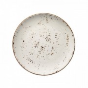 Balta raštuota porcelianinė lėkštė Bonna GRAIN, nuomai, 17 cm