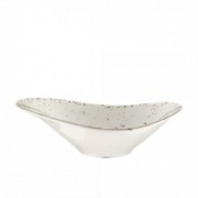 Balta raštuota porcelianinė salotinė Bonna GRAIN, nuomai 750 ml, 27x19 cm