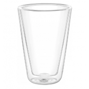 Dvigubo stiklo skaidri termo stiklinė Wilmax, 400 ml