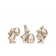 Dekoracija pastatoma A Lot Rabbit Trio, šampaninė sp., 1 vnt., 11 cm