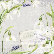 Servetėlės IHR LITTLE SNOWDROPS, marga, 33 x 33 cm