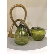 Dekoracija GLASS APPLE, žalios sp., 12 cm