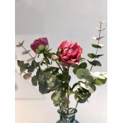Dirbtinė gėlė bijūnas, rožinės sp., 63 cm