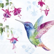 Popierinės servetėlės Hummingbird, šv. mėlynos sp., 33x33 cm