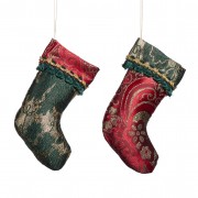 Kalėdinis žaislas STOCKING, įvairių sp., 12,5 cm, 1 vnt