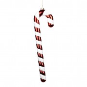 Kalėdinė dekoracija CANDY CANE, raudonos / baltos sp., 41 cm