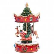 Kalėdinė dekoracija karuselė SANTA CAROUSEL, įvairių sp., 25 cm