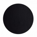 Juodas apvalus stalo kilimėlis ASA, 38 cm