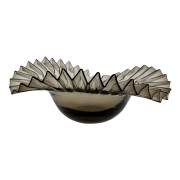 Dekoratyvinis dubuo Shishi Glass Wave, skaidrios rudos sp., 35 cm