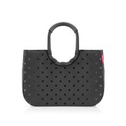 Krepšys Reisenthel LOOPSHOPPER, glossy dots black, 40 x 34,5 x 25 cm, L