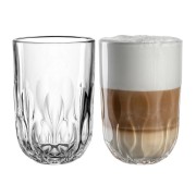 Stiklinių rinkinys Leonardo GOCCE, dviejų susiliejusių lašelių raštas, 2 vnt., 390 ml