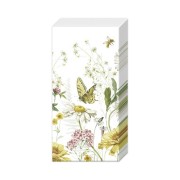 Servetėlės nosinaitės IHR WILDFLOWER AND BUTTERFLY, 21 x 21 cm