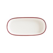 Lėkštė ovali Bonna LINEA BURGUNDY, 14 cm