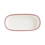 Lėkštė ovali Bonna LINEA BURGUNDY, 18 cm