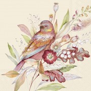 Servetėlės IHR AUTUMN MEADOW BIRD, kreminės sp., 25 x 25 cm