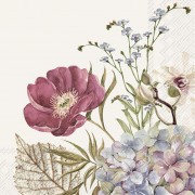 Servetėlės IHR BELLES FLEURS, kreminės sp., 25 x 25 cm