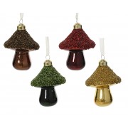 Kalėdinis žaislas grybas, įvairių sp., 1 vnt., 9 cm