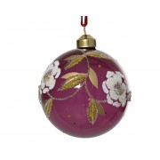 Kalėdinis žaislas Baubles pearl flowes, 10 cm