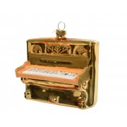 Kalėdinis žaislas pianinas, auksinės sp., 1 vnt., 9,4 cm