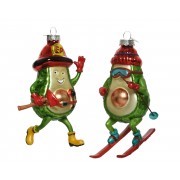 Kalėdinis žaislas avokadas, įvairių sp., 1 vnt., 13,2 cm