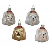 Kalėdinis žaislas šuo, įvairių sp., 1 vnt., 7,3 cm