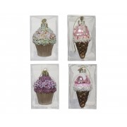 Kalėdinis žaislas desertas, įvairių sp., 1 vnt., 7 cm