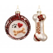 Kalėdinis žaislas kaulas, įvairių sp., 1 vnt., 10,9 cm