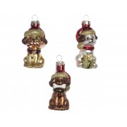 Kalėdinis žaislas šuo, įvairių sp., 1 vnt., 7 cm