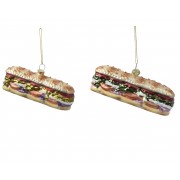 Kalėdinis žaislas sumuštinis, įvairių sp., 1 vnt., 5,1 cm