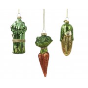 Kalėdinis žaislas daržovė, įvairių sp., 1 vnt., 11,6 cm