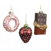 Kalėdinis žaislas saldėsis, įvairių sp., 1 vnt., 7 cm