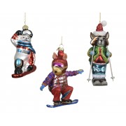 Kalėdinis žaislas gyvūnai, įvairių sp., 1 vnt., 13 cm