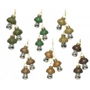 Kalėdinis žaislas grybukai, įvairių sp., 1 vnt., 4,7 cm