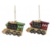 Kalėdinis žaislas traukinys, įvairių sp., 1 vnt., 8 cm