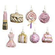 Kalėdinis žaislas Figure, rožinės sp., 1 vnt., 7 cm