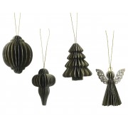 Kalėdinė popierinė dekoracija Figure, žalios sp., 1 vnt., 6 cm