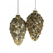 Kalėdinis žaislas kankorėžis, 12 cm, 1 vnt.