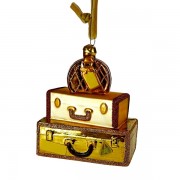 Kalėdinis žaislas lagaminas, auksinės sp., 12 cm