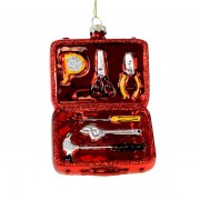 Kalėdinis žaislas įrankių dėžė, 12 cm