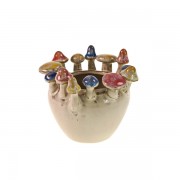 Vaza Wener Voss Mushrooms, baltos sp., 9 cm