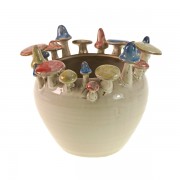 Vaza Wener Voss Mushrooms, baltos sp., 17 cm