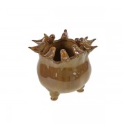 Vaza Wener Voss Birds, rudos sp., 16 cm