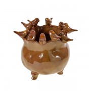 Vaza Wener Voss Birds, rudos sp., 20 cm