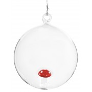 Kalėdinis žaislas bumbulas musmirė, 10 cm