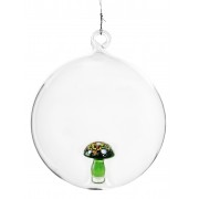 Kalėdinis žaislas bumbulas grybas, 10 cm