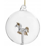 Kalėdinis žaislas bumbulas arklys, 10 cm