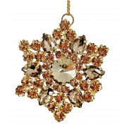 Kalėdinis žaislas snaigė, auksinės sp., 7 cm